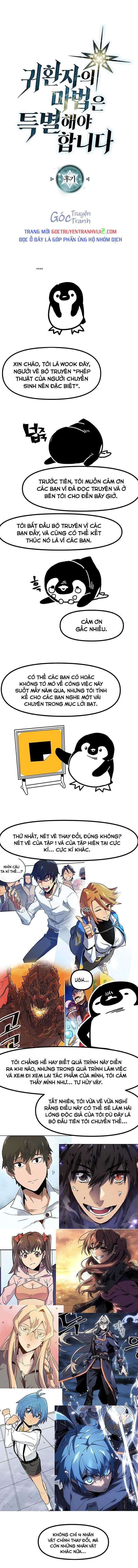 Phép Thuật Của Người Trùng Sinh Nên Đặc Biệt - Page 1